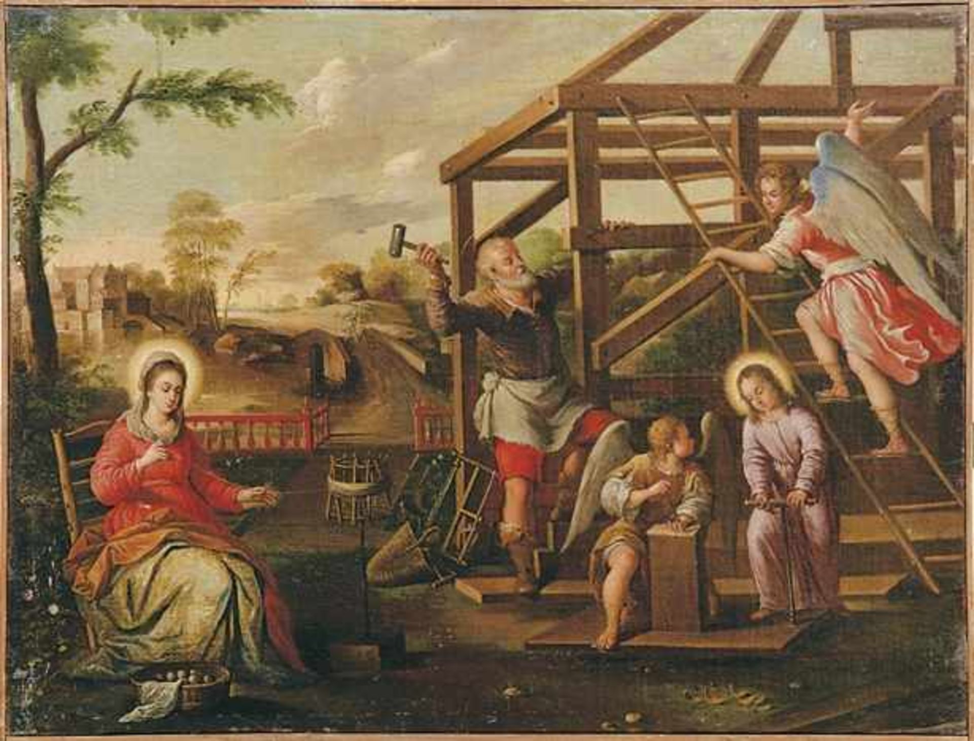 Flämische Schule des 18. Jahrhunderts Zwei Szenen aus dem Leben der Heiligen Familie Die Heilige - Bild 2 aus 2