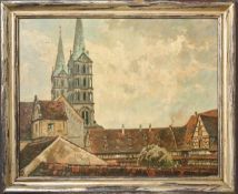 Bayerlein, Fritz Bamberg, Blick über die Dächer der Alten Hofhaltung auf die Domtürme (Bamberg