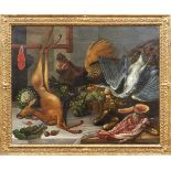 Großes Küchenstillleben Flämische Schule, 17. Jh. - Kreis des Frans Snyders Üppig gedeckter Tisch