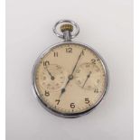 A.-Lange-&-Söhne-Beobachtungsuhr Glashütte, 1940er Jahre Runde Form, silberfarbenes Zifferblatt