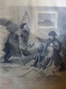 Kaulbach, Wilhelm von Napoleon und der Tod (Arolsen 1805-1874 München) Lithographie, um 1869. Rechts