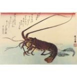 Utagawa (Ando) Hiroshige Hummer und Scampi "Ise-ebi to shiba-ebi" (Tokio 1797-1858 ebd.) Als