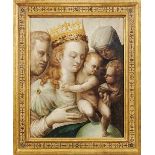 Bologneser Schule oder Schule von Parma Die heilige Familie mit Elisabeth und dem Johannesknaben -