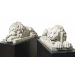 Canova, Antonio - Schüler des Paar Löwen - Italien, 1790-1795 Die zwei Löwenskulpturen aus Marmor