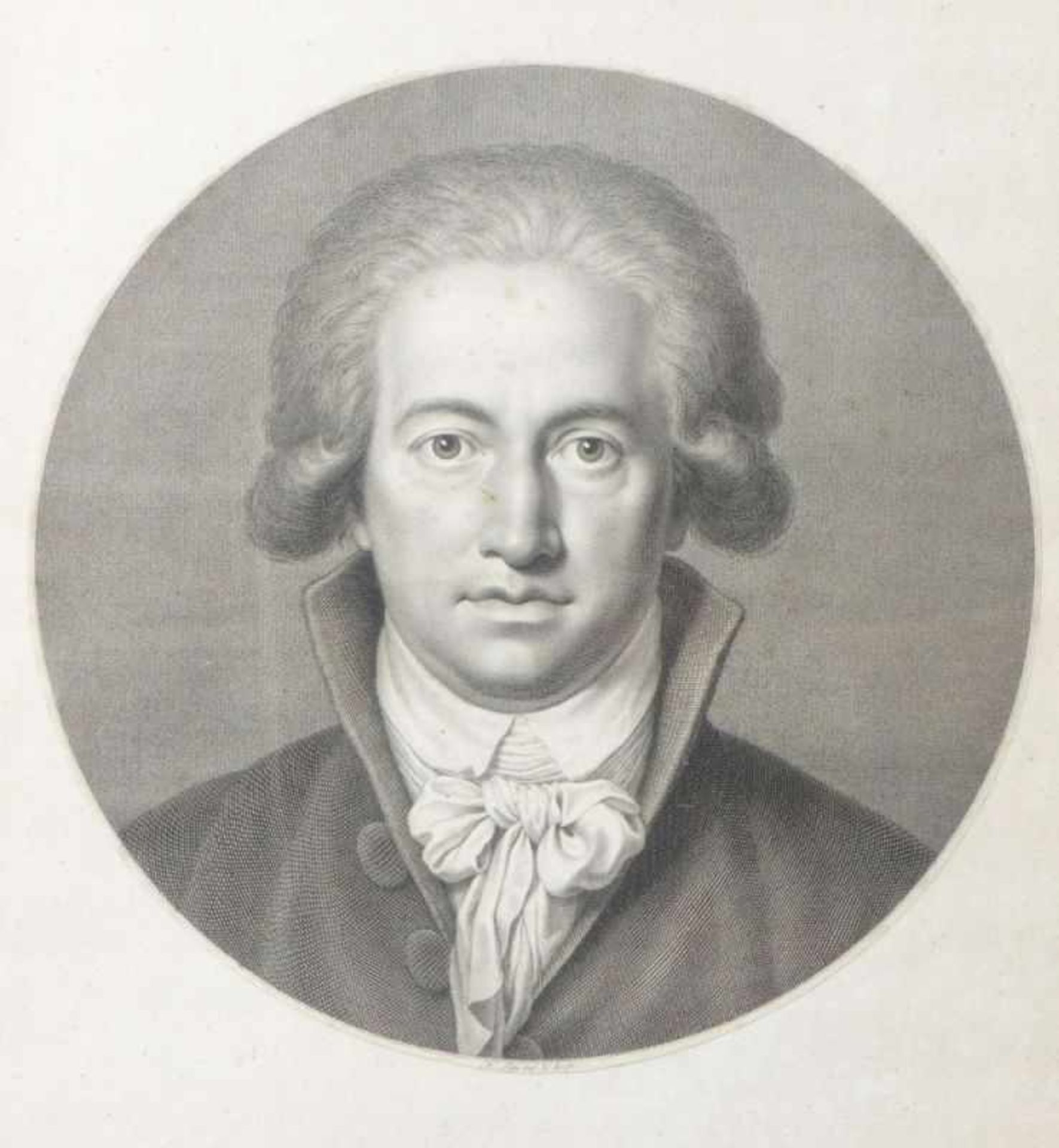 Lips, Johann Heinrich Rundbild mit Portrait Johann Wolfang von Goethe (Kloten 1758-1817 Zürich)