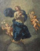 Die Aufnahme Mariens in den Himmel 18. Jh. Öl/Lwd. 36,5 x 29 cm. Altmeistergemälde, Religiöse
