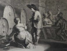 Volpato, Giovanni Im Weinkeller (Bassano del Grappa 1733-1803 Rom) Kupferstich nach Francesco