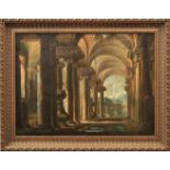 Capriccio mit Pantheon und Ruinen in Rom Italien, 18. Jh. Öl/Lwd., doubl. 80 x 110 cm. - Dieses