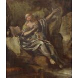 Die büßende Maria Magdalena in einer Grotte 18. Jh. Öl/Holz. 22,5 x 19,5 cm; unger.
