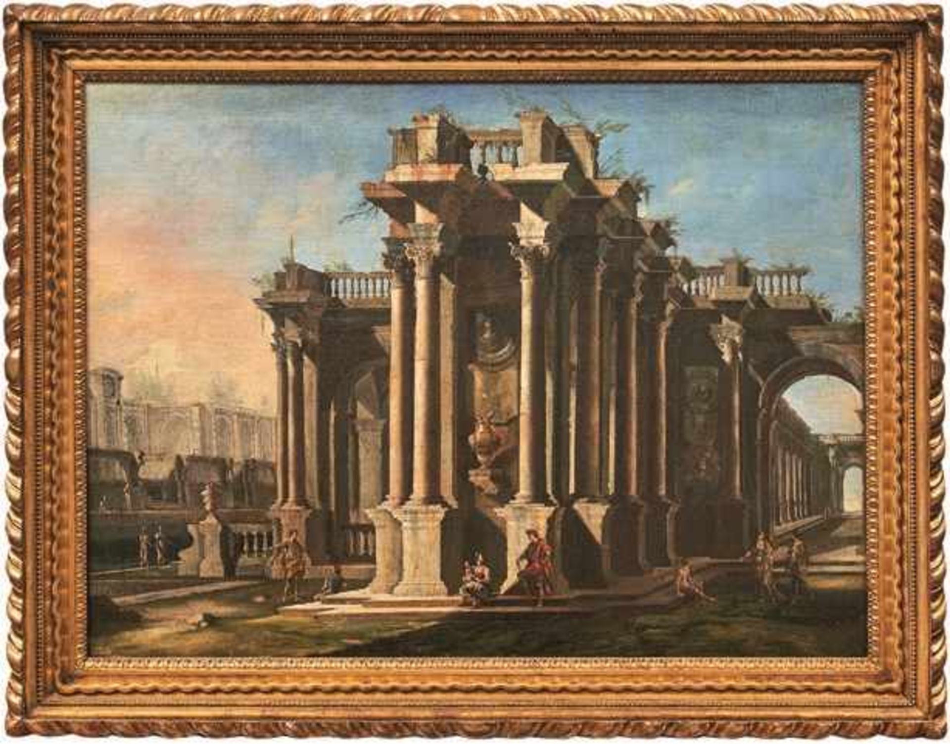 Greco, Gennaro (gen. il Mascacotta) Antikes Architekturcapriccio mit Ruinen und Personen (1663-1714)