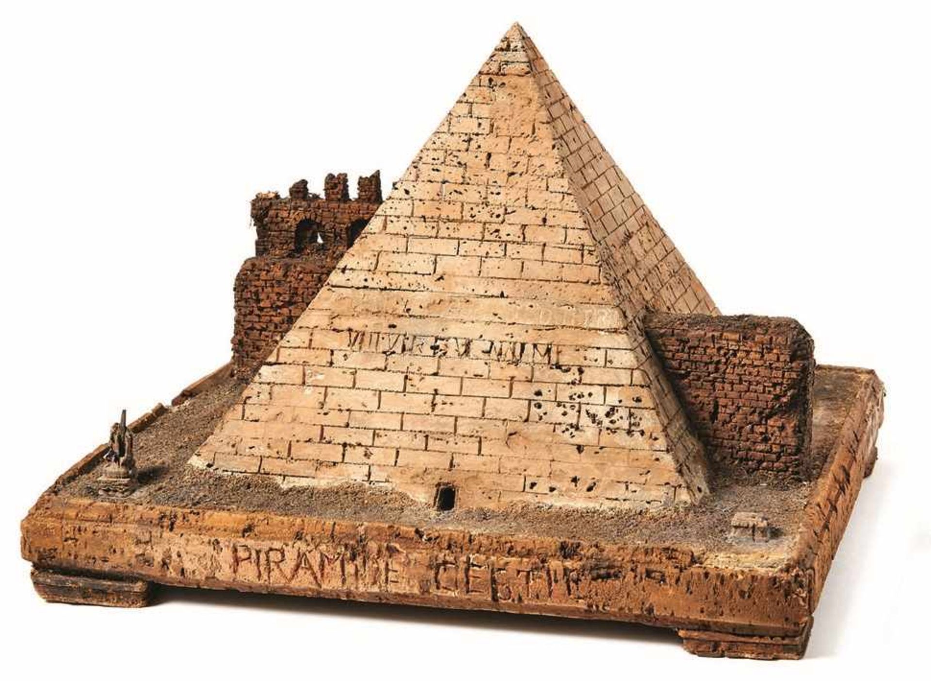 Modell der Pyramide des Cestinus in Rom Wohl 18. Jh. - In der Art des Antonio Chichi Auf
