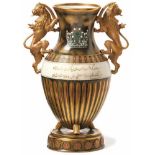 "Pahlavi-Vase" Selb, Lorenz Hutschenreuther, Kunstabteilung - 1977 Zweiteilig: ovoide, tripode