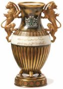 "Pahlavi-Vase" Selb, Lorenz Hutschenreuther, Kunstabteilung - 1977 Zweiteilig: ovoide, tripode