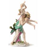 Raub der Proserpina Meissen, um 1750 Bewegte Figurengruppe auf mit Rocaillen geziertem Sockel mit