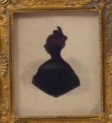 Silhouette 1. H. 19. Jh. Profilbildnis von Marie Gräfin von Plettenberg-Lenhausen, geborene Marie