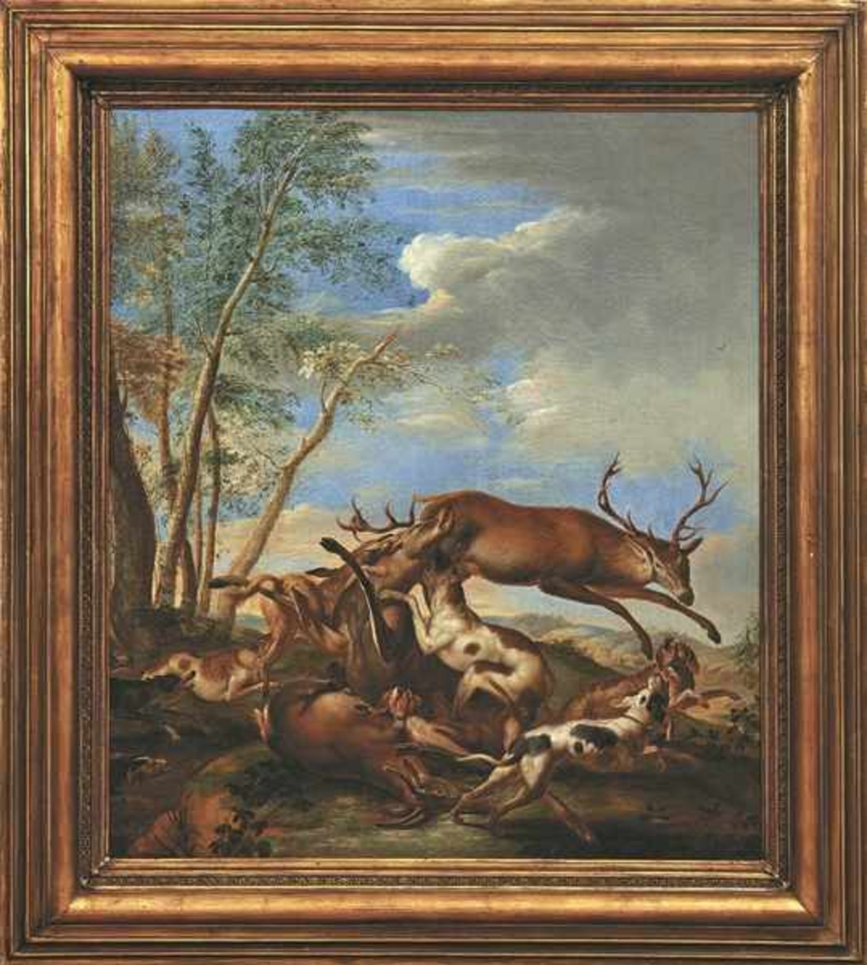 Ruthart, Carl Borromeus Andreas - Umkreis Hirschjagd (Danzig 1630-1703 L'Aquila) Landschaft mit