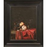 Denies, Isaac (Attrib.) Früchtestillleben mit Weintrauben, Pfirsichen und Walnüssen (Delft 1647-1690