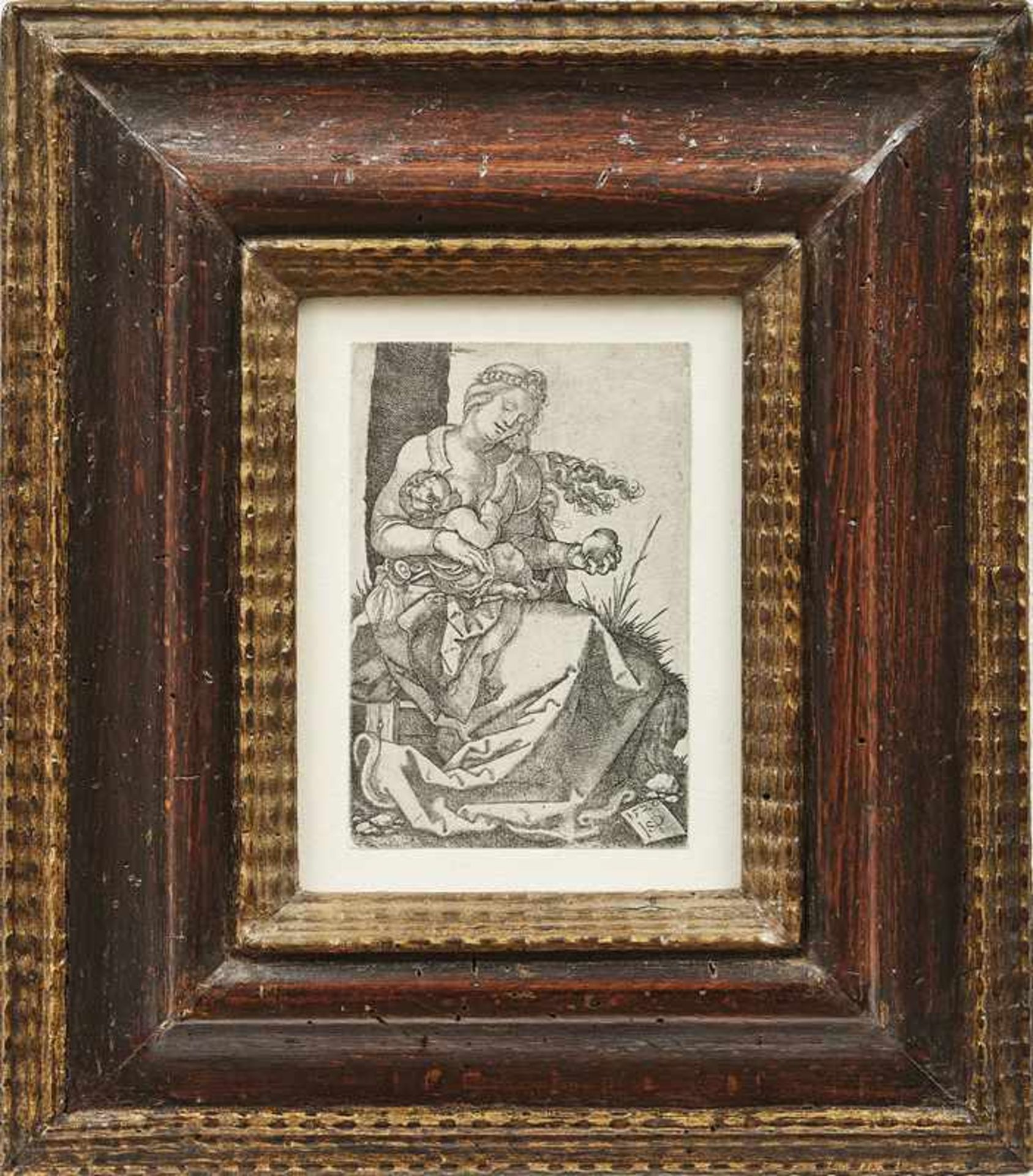 Beham, Hans SebaldDie Madonna mit der Birne(Nürnberg 1500-1550 Frankfurt am Main) Kupferstich.