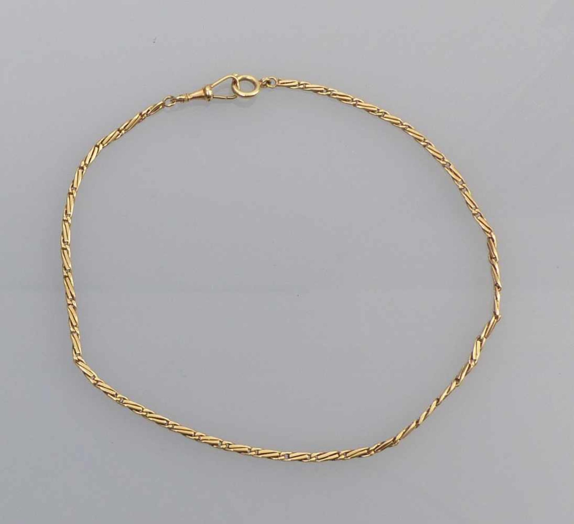 Uhrenkette20. Jh.Gold 14 ct. L. 38,5 cm, 15 g.