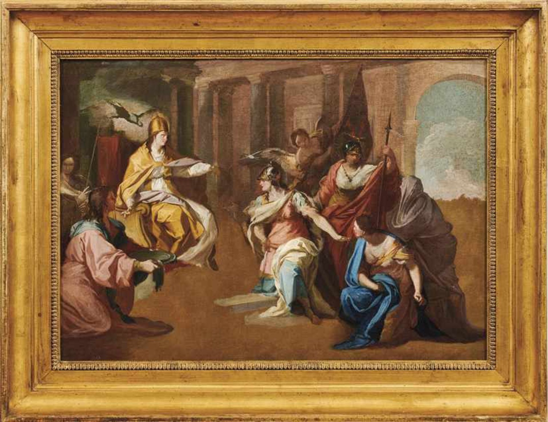 Conca, Sebastiano (Attrib.)Audienz beim Papst(Gaeta 1680-1764 Neapel) Öl/Lwd., doubl. 52,5 x 74