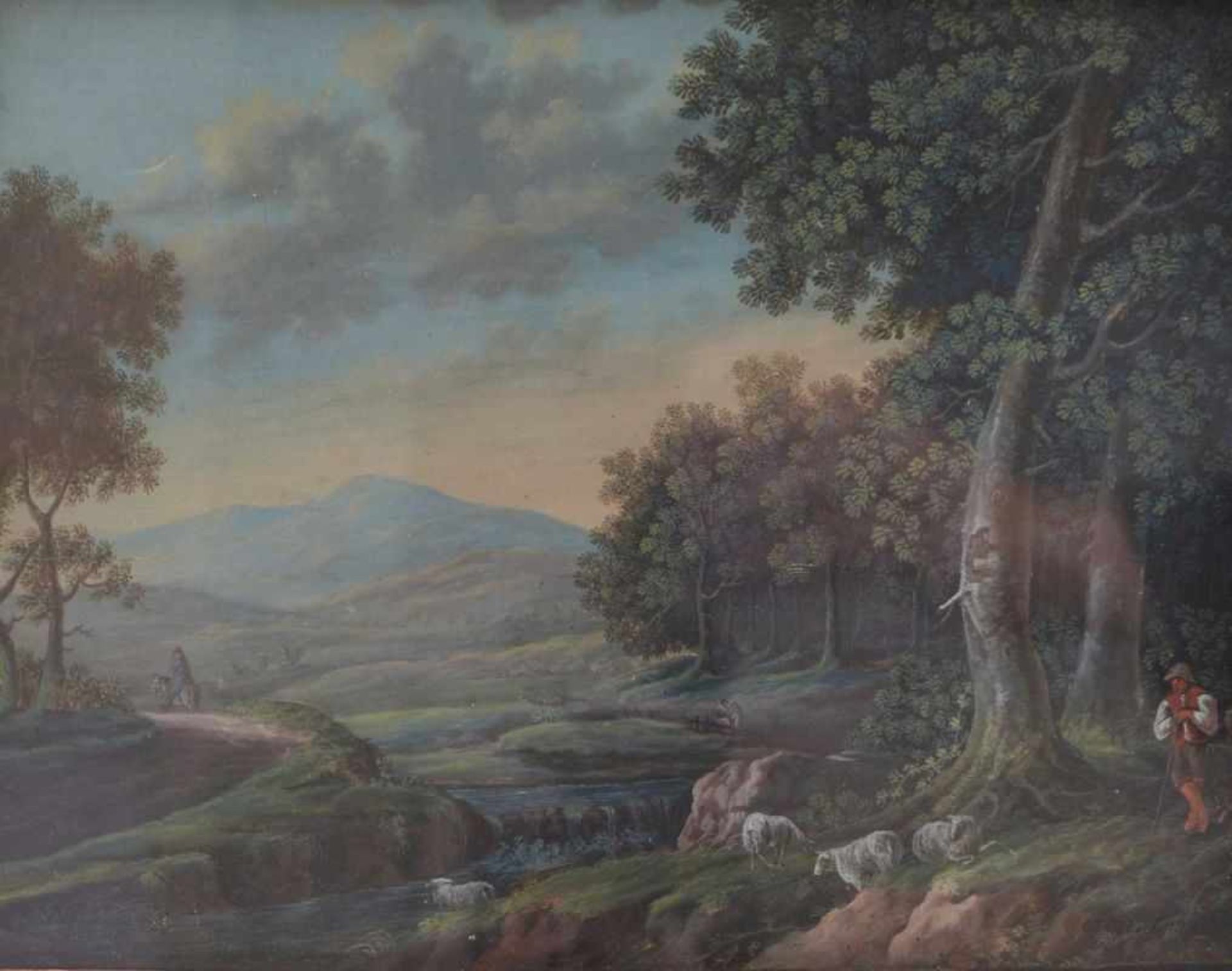 Wirsing, C. Johann ChristianFlusslandschaft mit Schäfer und seiner Herde(Nürnberg 1767-um 1805 ebd.)