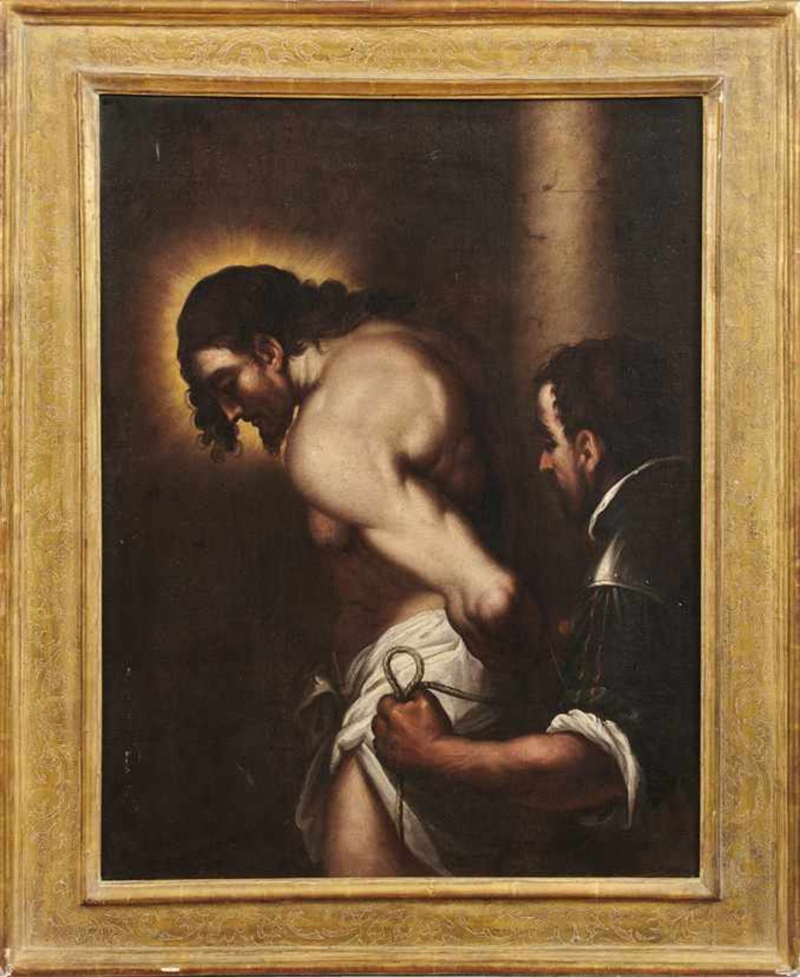 Christus an der GeiselsäuleNorditalien, 17. Jh.Öl/Lwd., doubl. 73,5 x 58 cm.