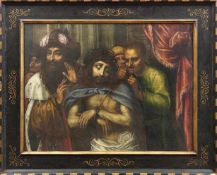 Italienischer Meister des fr. 17. JahrhundertsEcce HomoÖl/Lwd., doubl. 76,5 x 101 cm. - Das Werk ist
