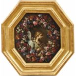 Brueghel, Abraham & Carlo Maratta (Attrib.)Pendants mit Verkündigung an Maria(Antwerpen 1631-1690