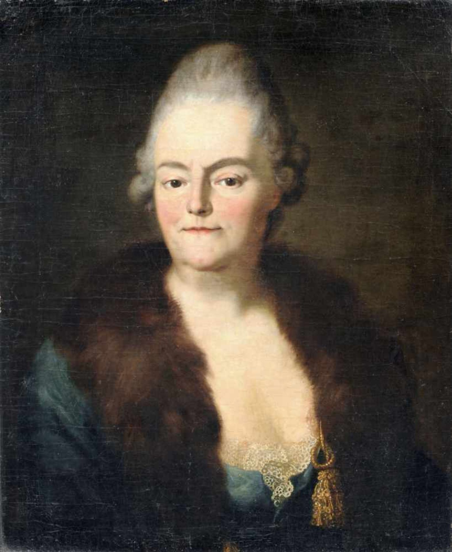 Anton Graff (zugeschr.), Bildnis einer sächsischen Dame (Corona Schröter ?). Um 1770. Anton Graff