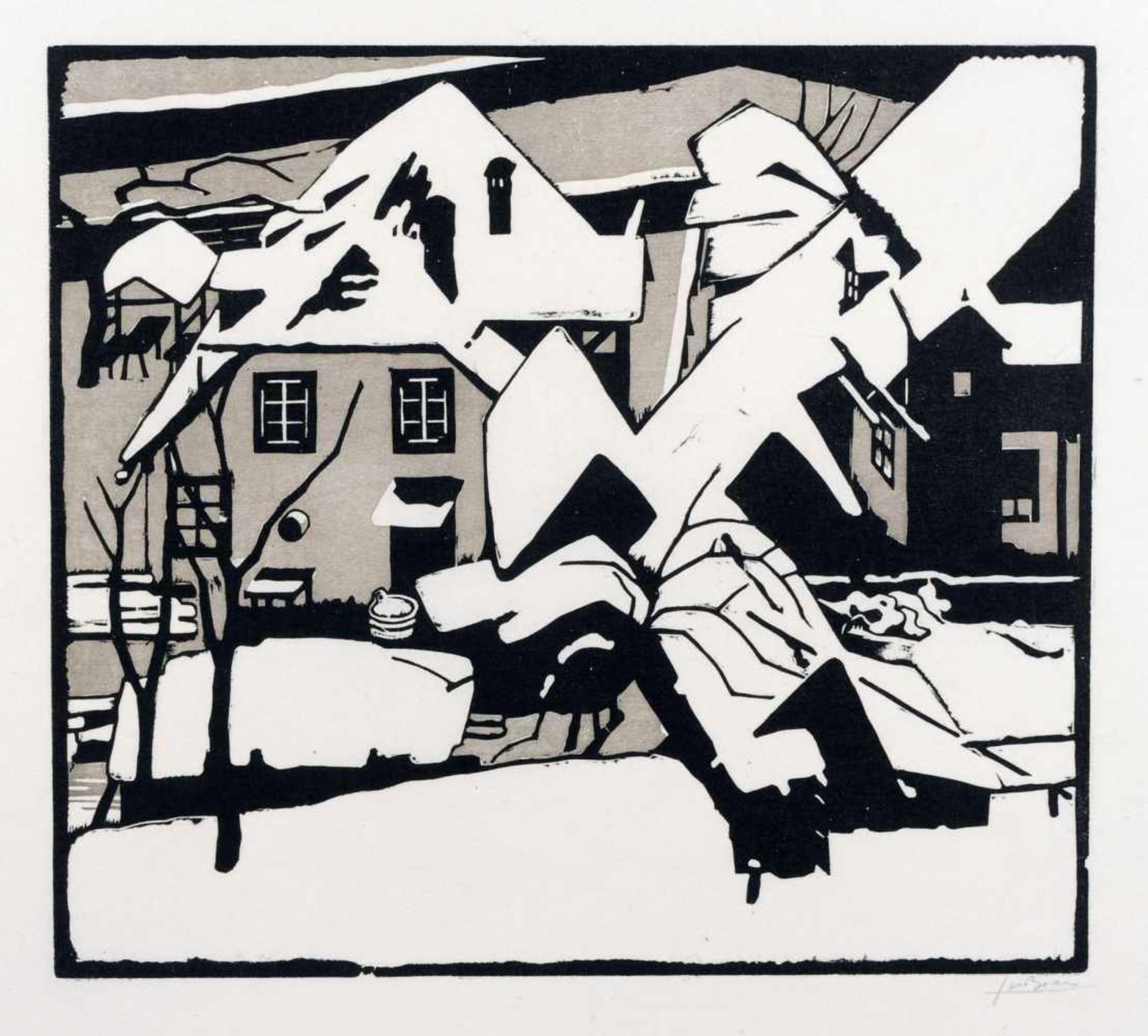 Jan Boon "Häuser in Traunkirchen" / "Bäume in Traunkirchen" / "Dom von Utrecht". 1920er Jahre. Jan - Bild 3 aus 3