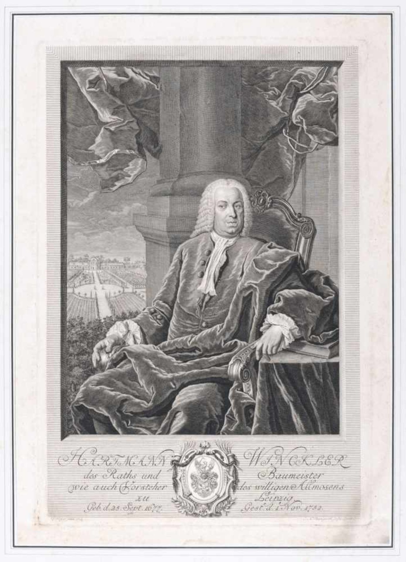 Johann Martin Bernigeroth "Hartmann Winckler []". 1753. Johann Martin Bernigeroth 1713 Leipzig 