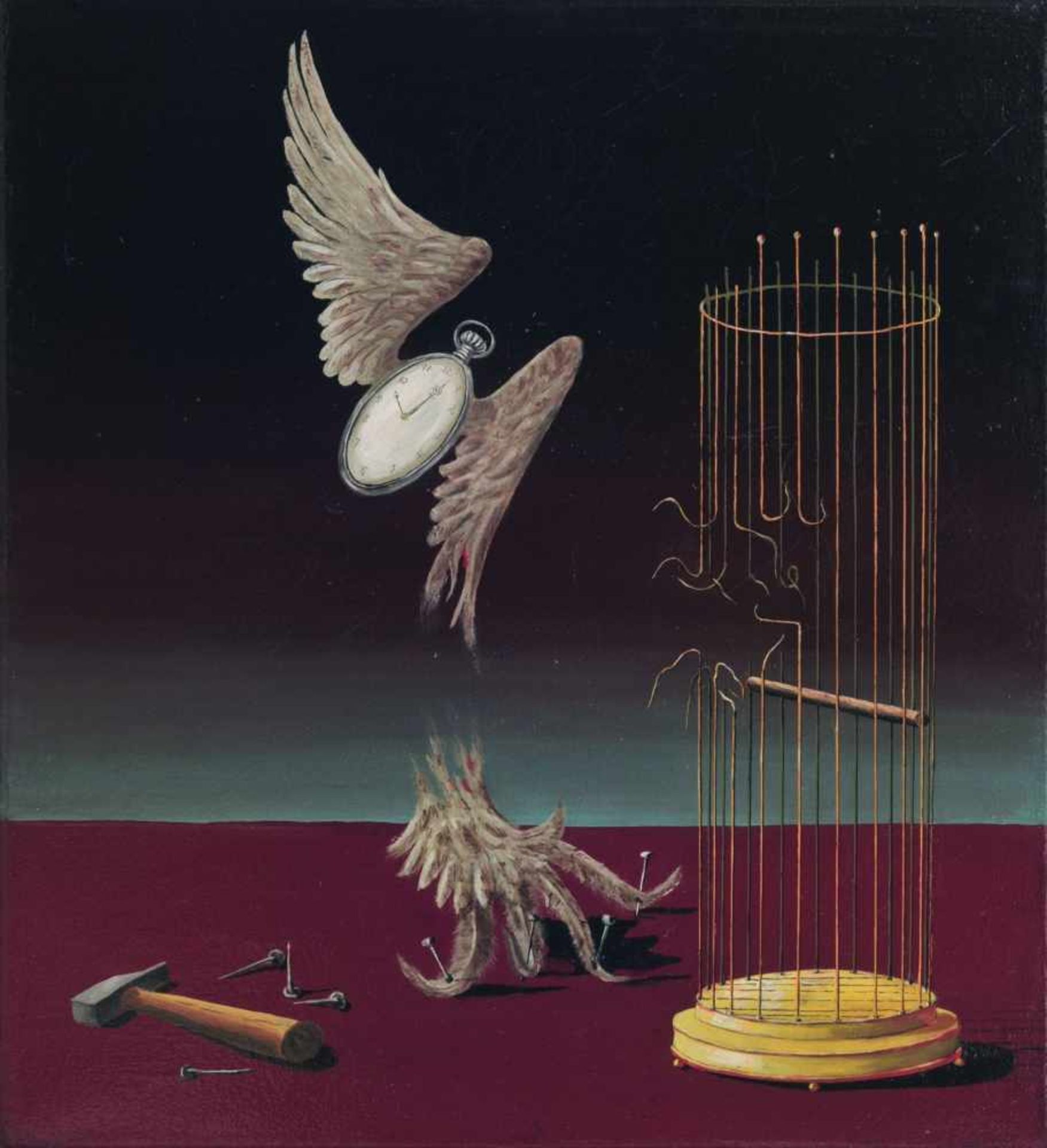 Hans Böttcher, Die entfliehende Zeit. 1. H. 20. Jh. Hans Böttcher 1897 Berlin  1986 BerlinÖl auf