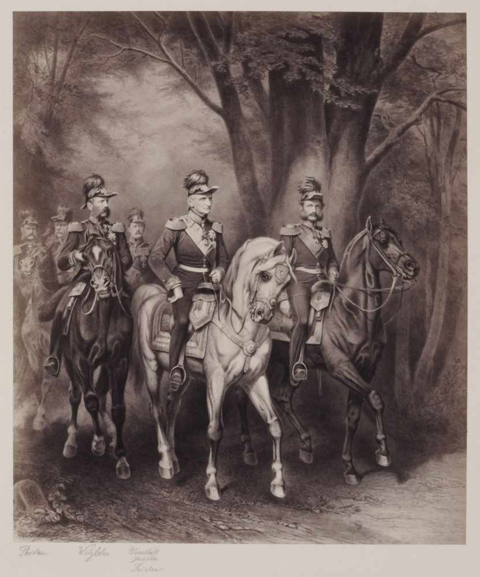 Hanns Hanfstaengl / F. O. Brockmann Dresden / A. Hoffmann, Maria Anna von Portugal zu Pferd / " - Bild 3 aus 5