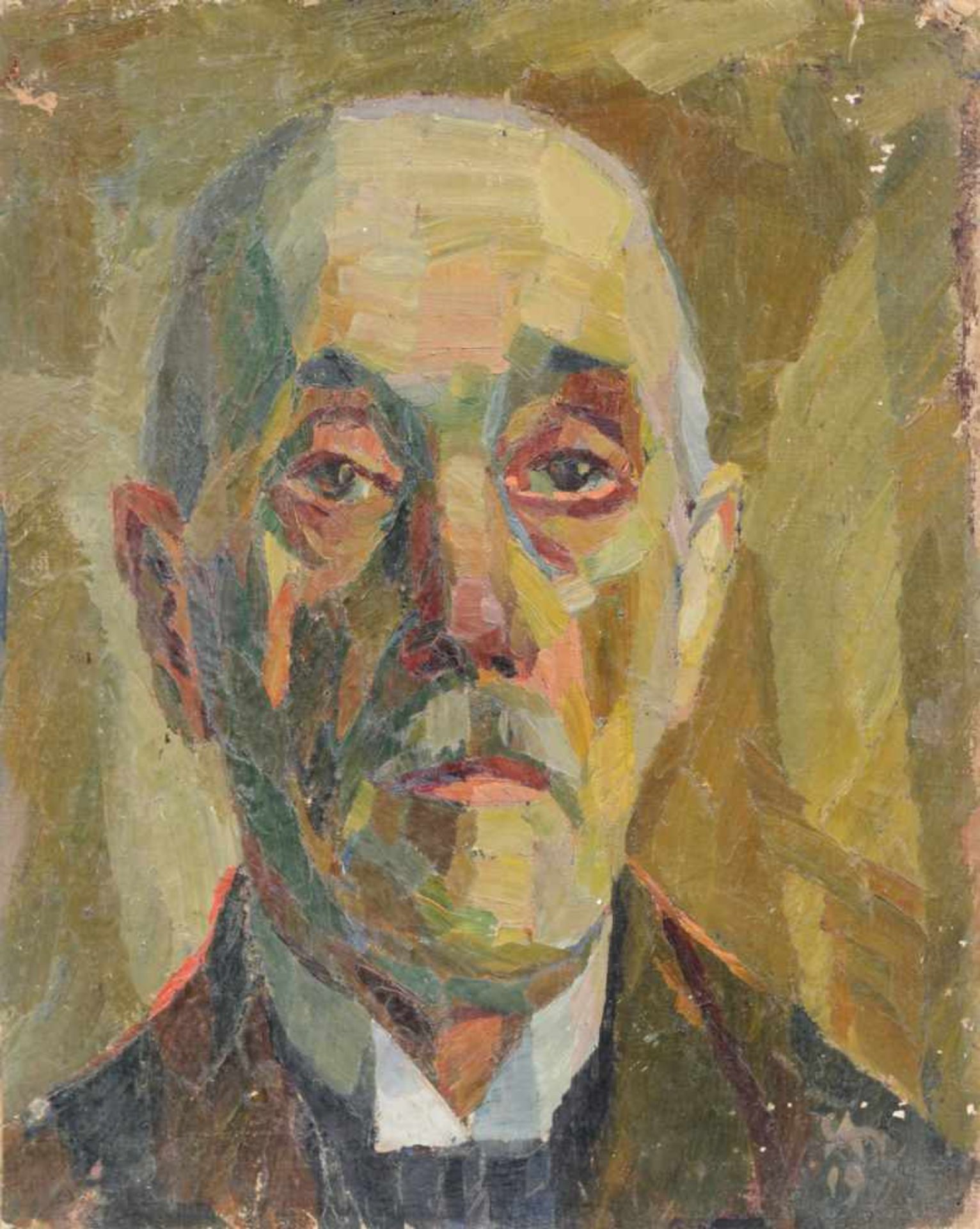 Alfred Schütze, Der Vater des Künstlers. 1919. Alfred Schütze 1892 Dresden  1969 DresdenÖl auf