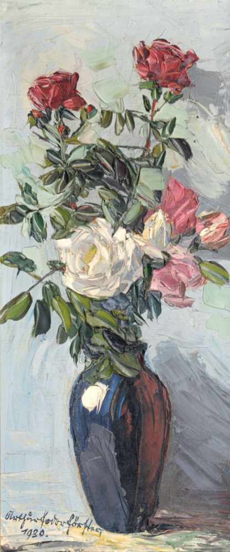 Arthur Fedor Förster, Stillleben mit Rosen. 1930. Arthur Fedor Förster 1866 Dresden  1939