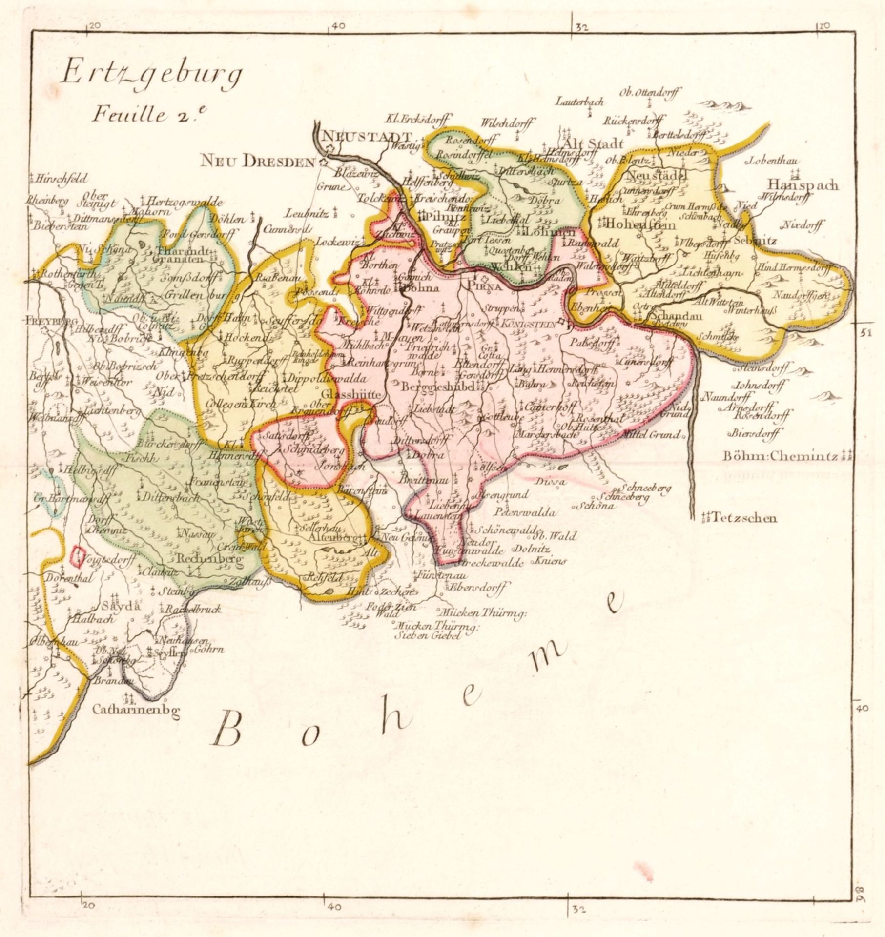 Verschiedene Stecher, Sechs Karten zu Sachsen und der Lausitz. 16. Jh. -18. Jh. Abraham Ortelius - Bild 5 aus 6