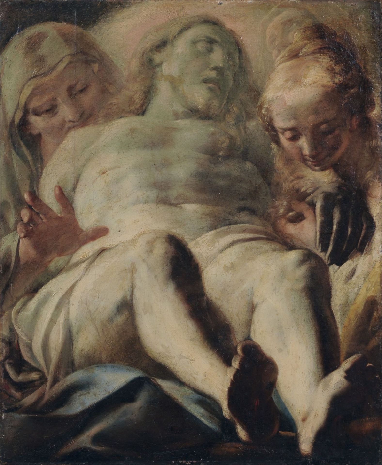 Giacomo Cavedone (zugeschr.), Grablegung Christi. 1. H. 17. Jh. Giacomo Cavedone 1577 Sassuolo 