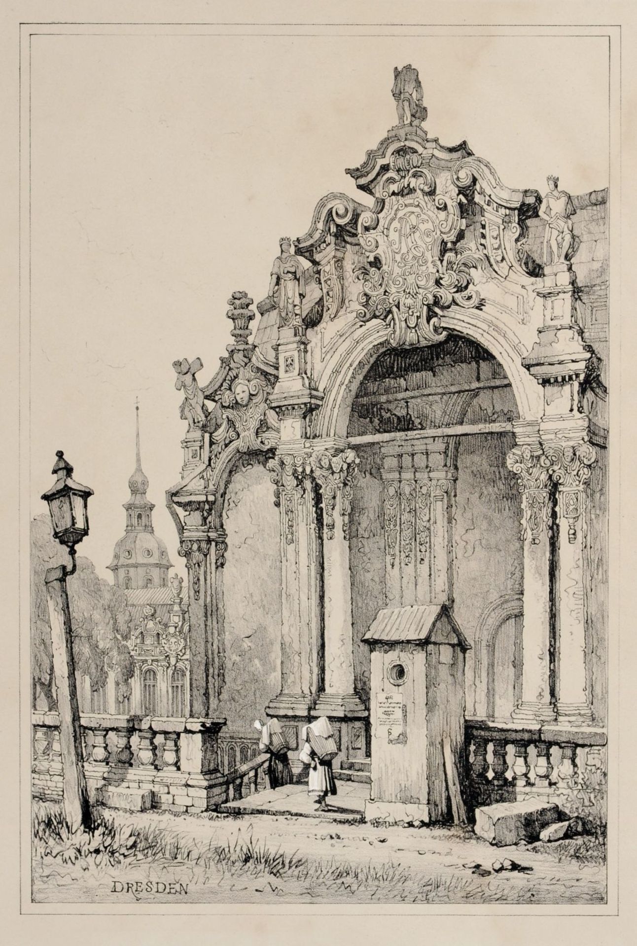 Samuel Prout, Vier Ansichten von Dresden. Um 1830. Samuel Prout 1783 Plymouth  1852 Camberwell/ - Bild 4 aus 4