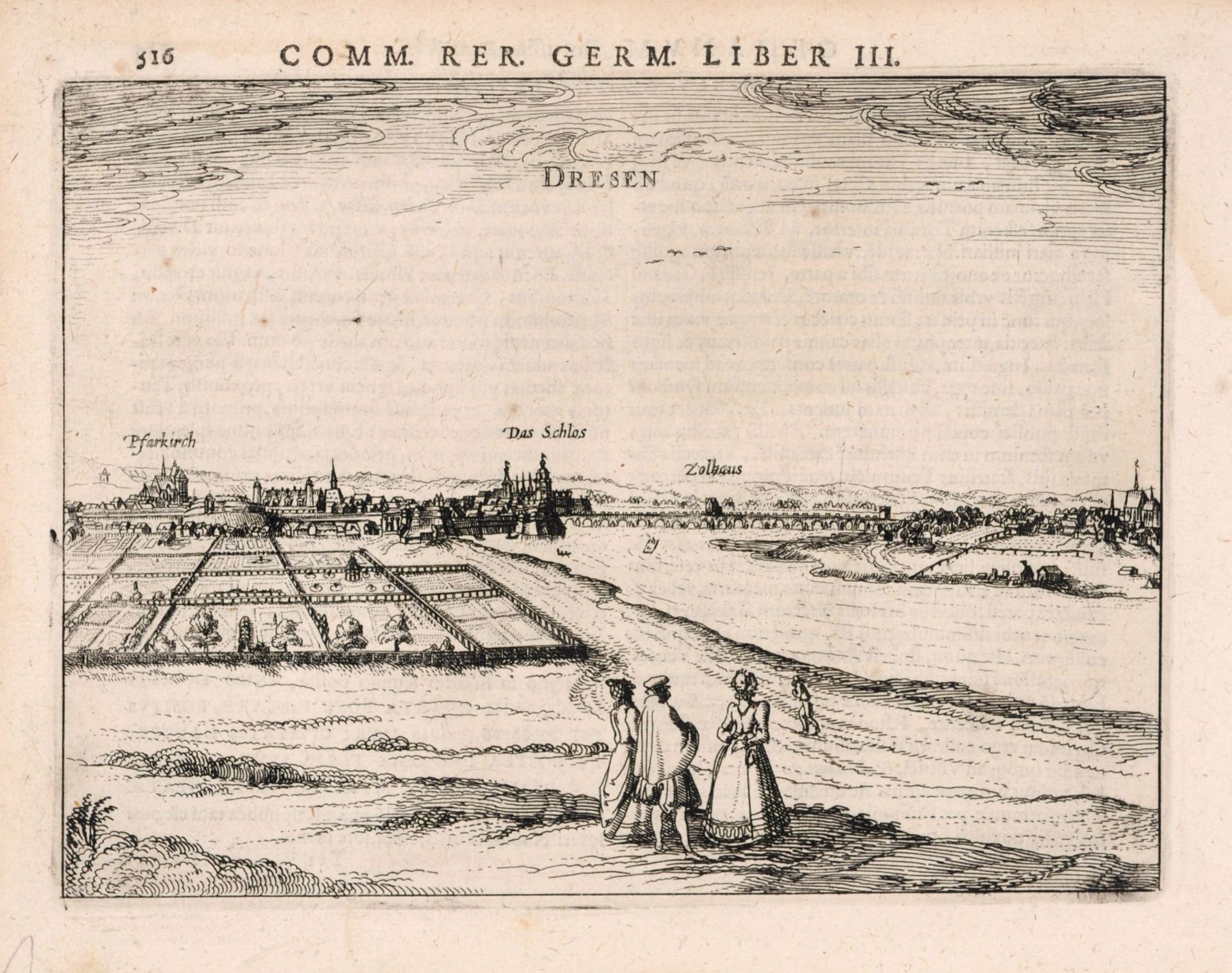 Petrus Bertius und Daniel Meisner, Konvolut von drei Ansichten von Dresden und Meissen. 17. Jh. - Bild 3 aus 3