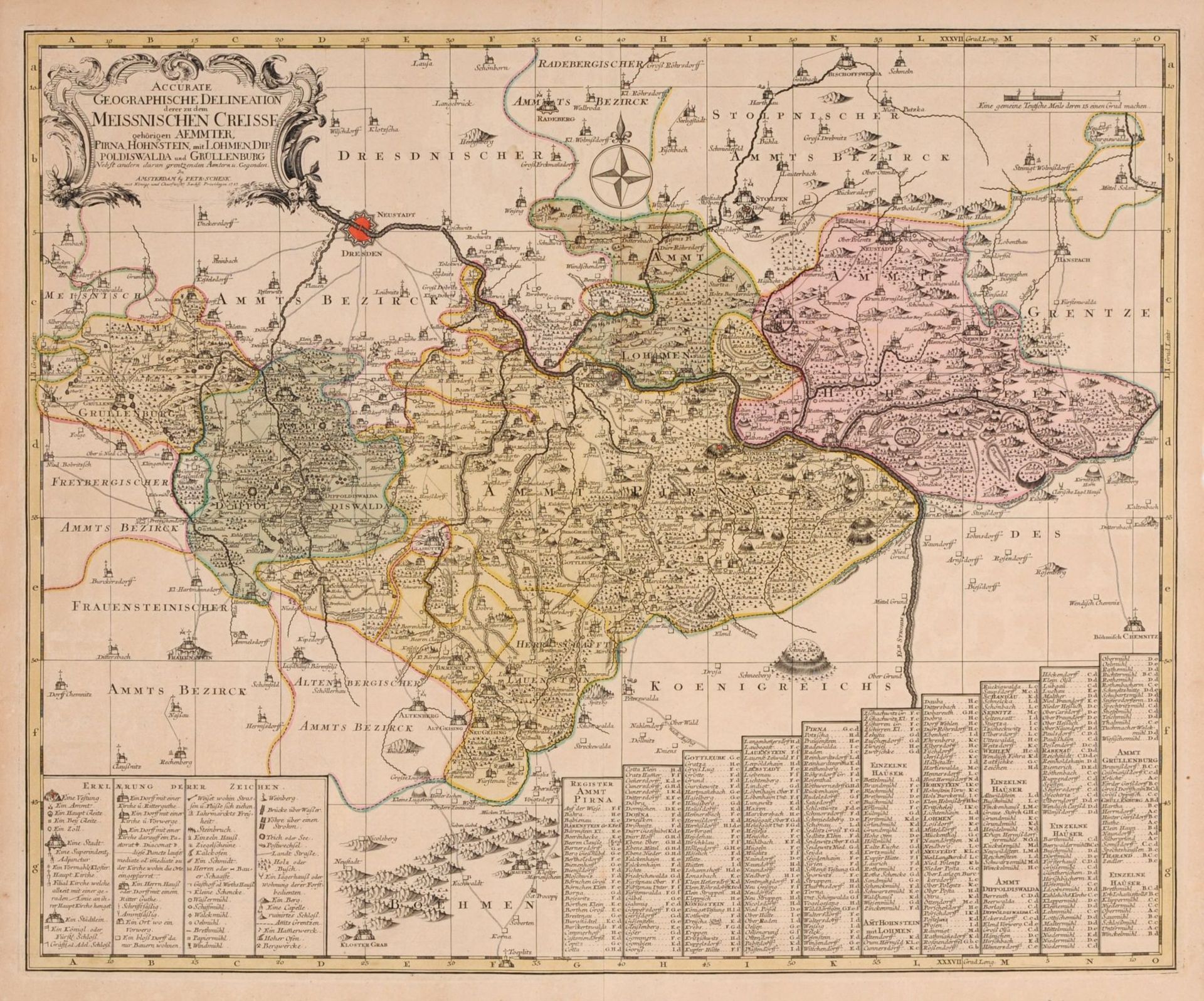 Pieter (Petrus junior) Schenk "Accurate Geographische Delineation derer zu dem Meissnischen