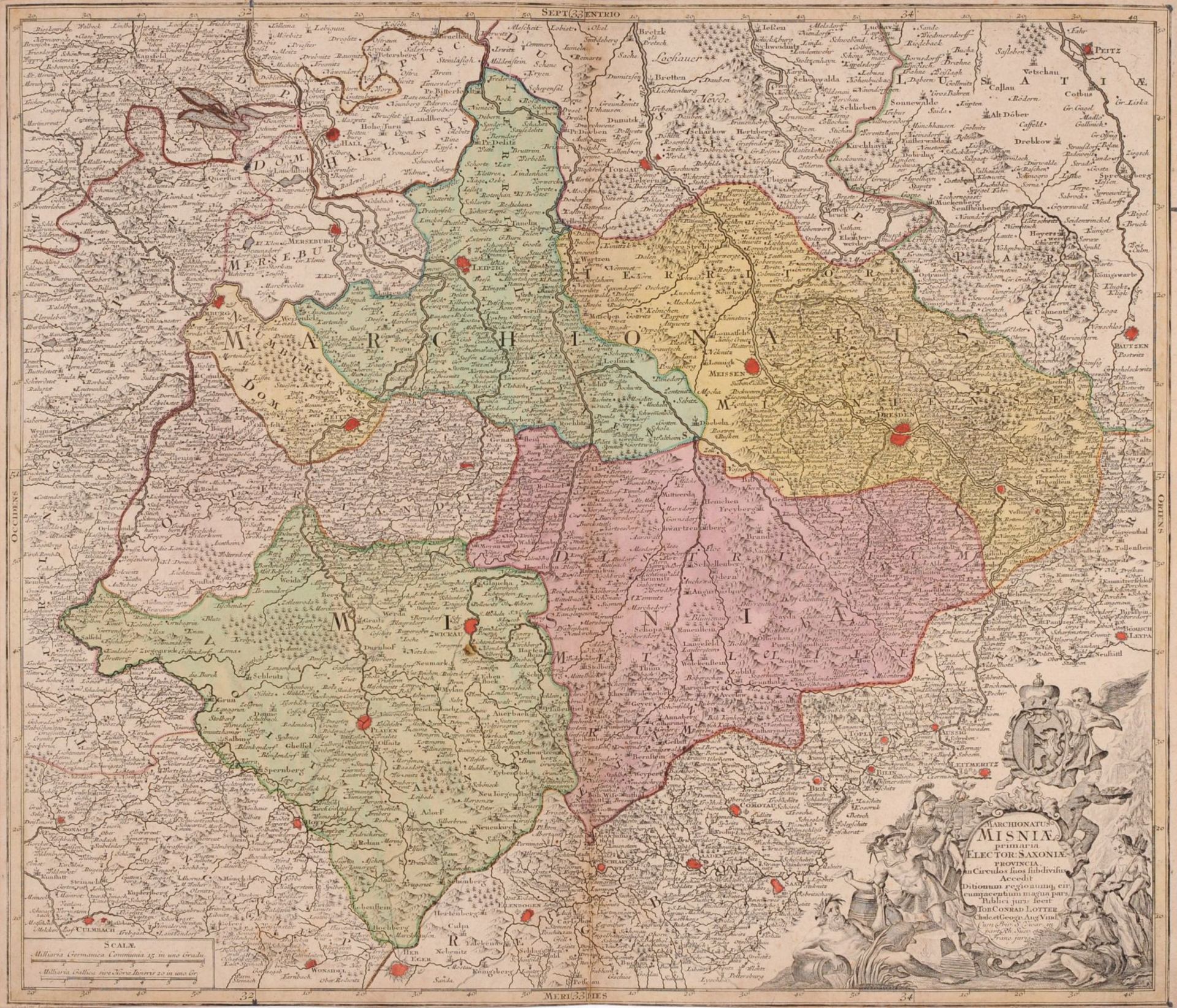 Tobias Conrad Lotter "Marchionatus Misniae primaria Elector. Saxoniae Provincia". 1757. Tobias