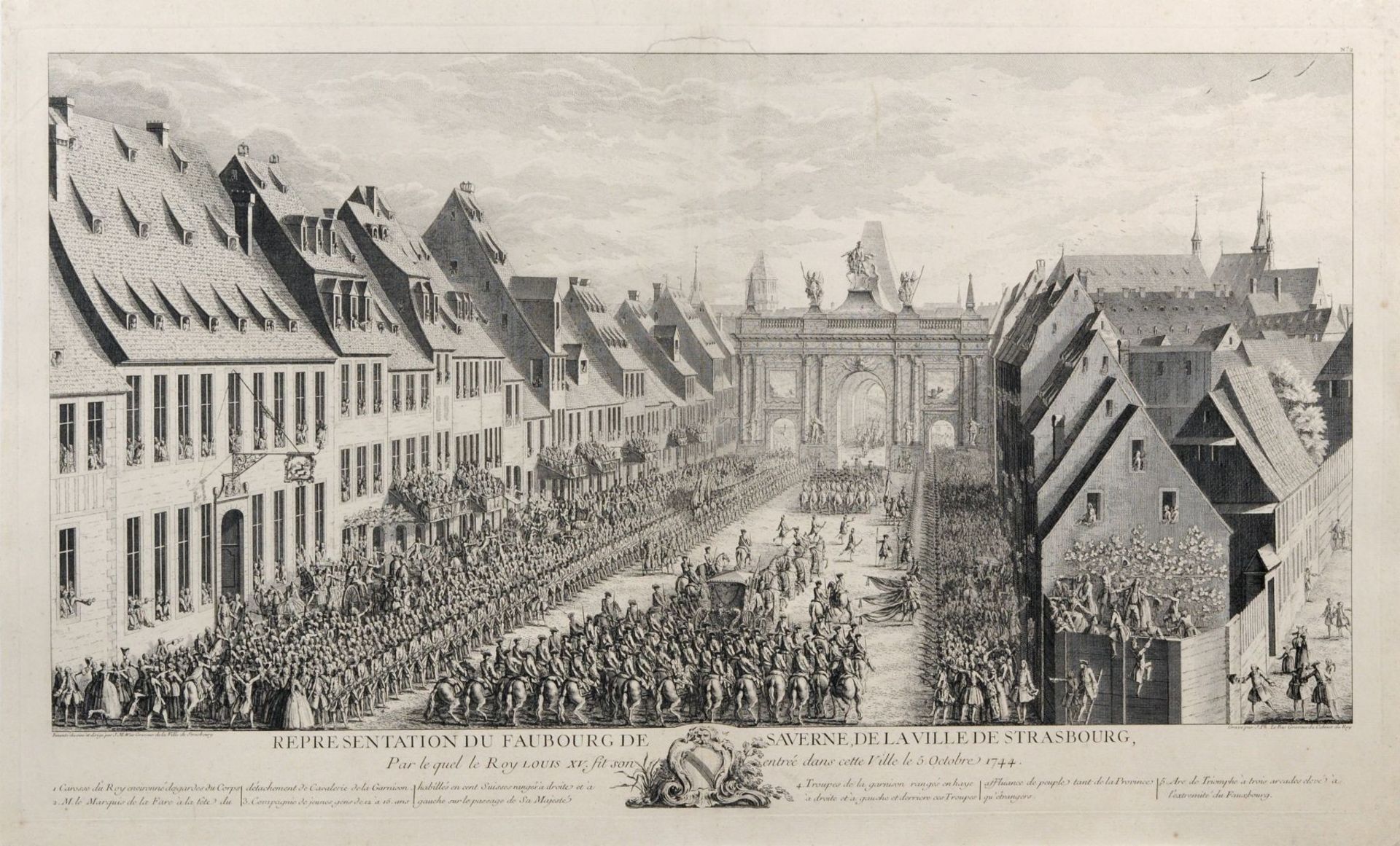 Jacques Philippe Le Bas nach Johann Martin Weis "Representation du Faubourg de Saverne, de la