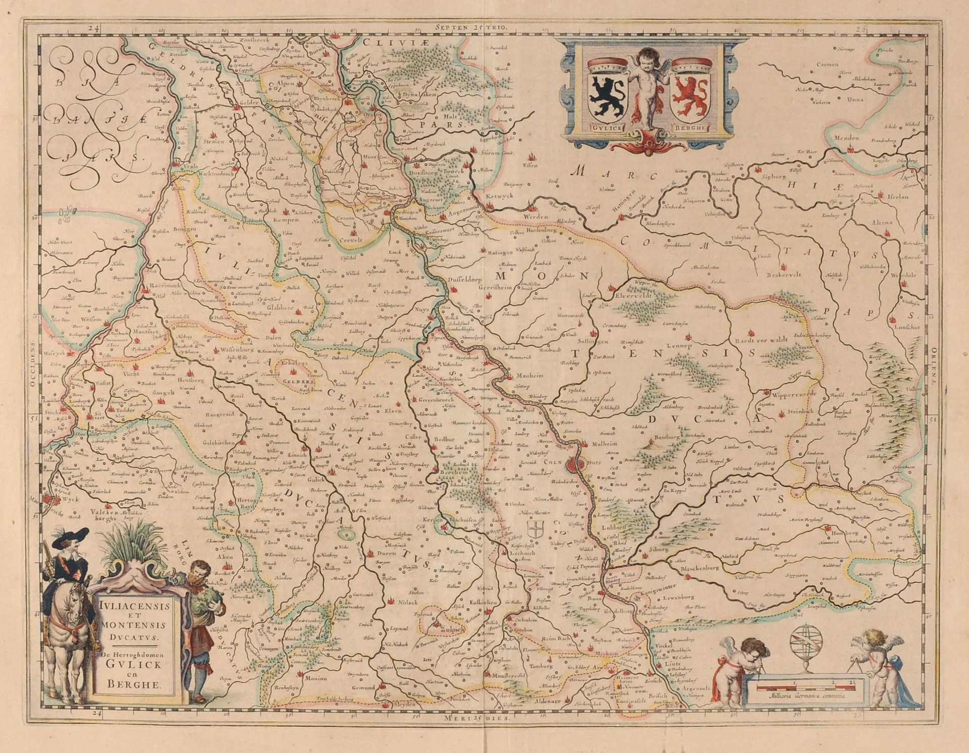 Willem Janszoon Blaeu/ Johannes Willemszoon Blaeu, Juliacensis et Montensis Ducatus - Karte von