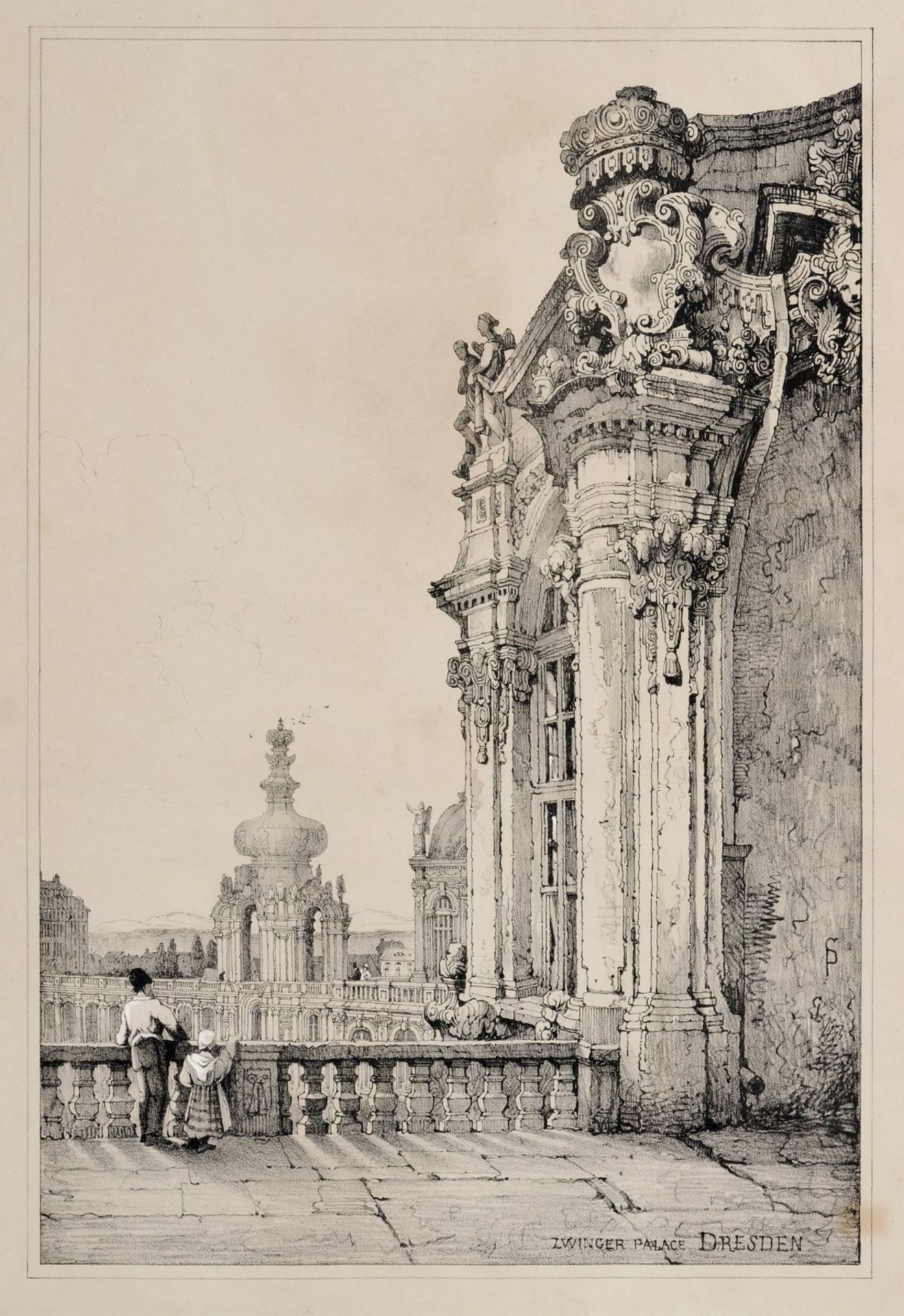 Samuel Prout, Vier Ansichten von Dresden. Um 1830. Samuel Prout 1783 Plymouth  1852 Camberwell/ - Bild 3 aus 4