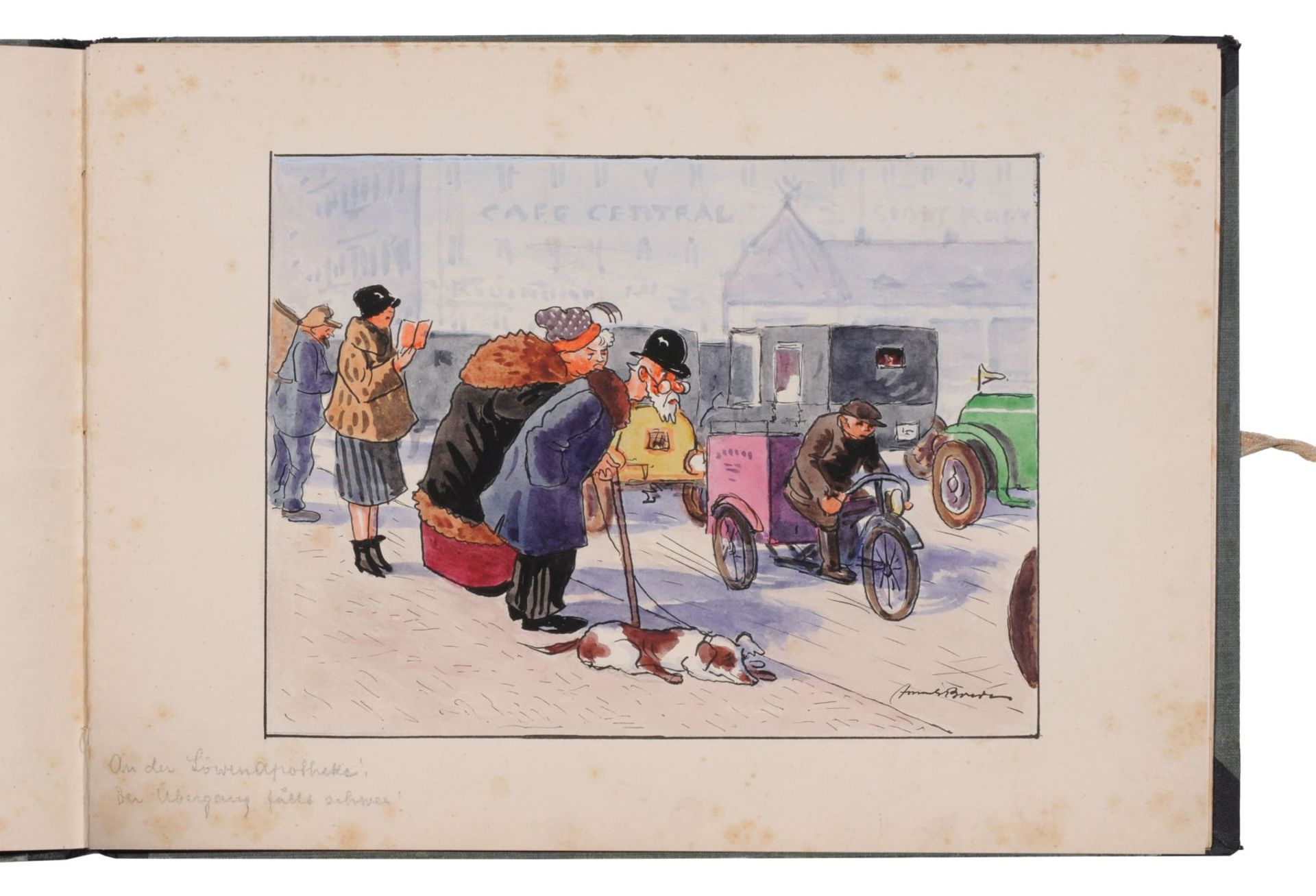 Arnold Brede "Dresdner Straßenbilder". Wohl 1921. Arnold Brede 20. Jh.Federzeichnung in Tusche und - Bild 8 aus 11