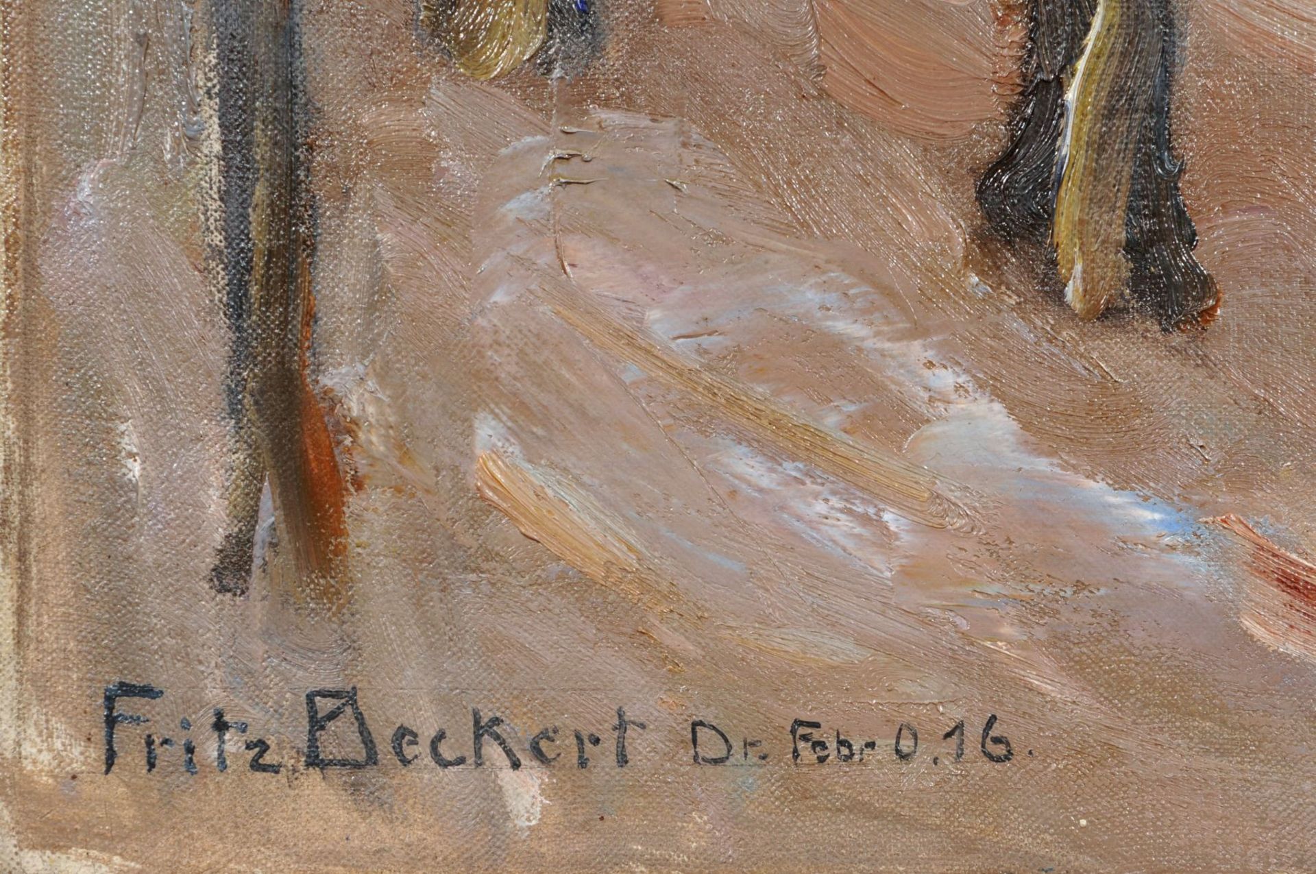 Fritz Beckert, Dresden - Blick von der Brühlschen Terrasse auf die Augustusbrücke. 1916. Fritz - Bild 4 aus 4