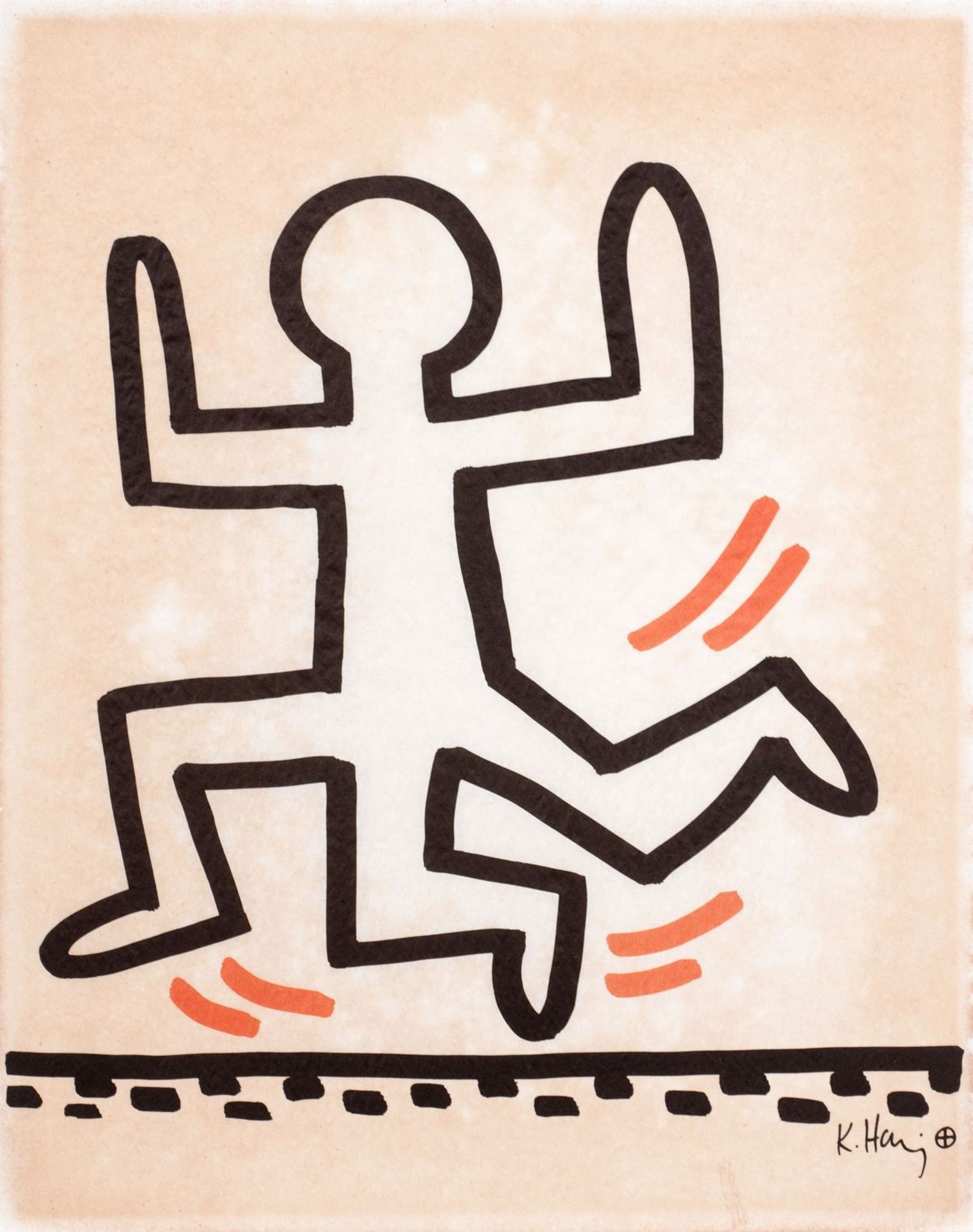 Keith Haring, Zwei Arbeiten aus der "Bayer Suite". 1982. Keith Haring 1958 Reading, Pennsylvania  - Bild 2 aus 2