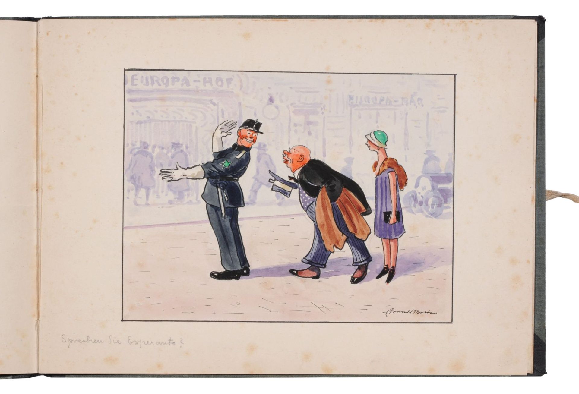 Arnold Brede "Dresdner Straßenbilder". Wohl 1921. Arnold Brede 20. Jh.Federzeichnung in Tusche und - Bild 9 aus 11