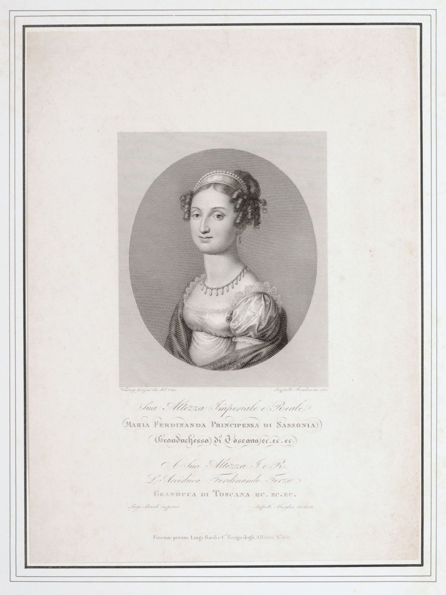 Verschiedene Stecher, Drei Bildnisse der Maria Anna Carolina, Großherzogin der Toskana. 19. Jh. - Bild 2 aus 3