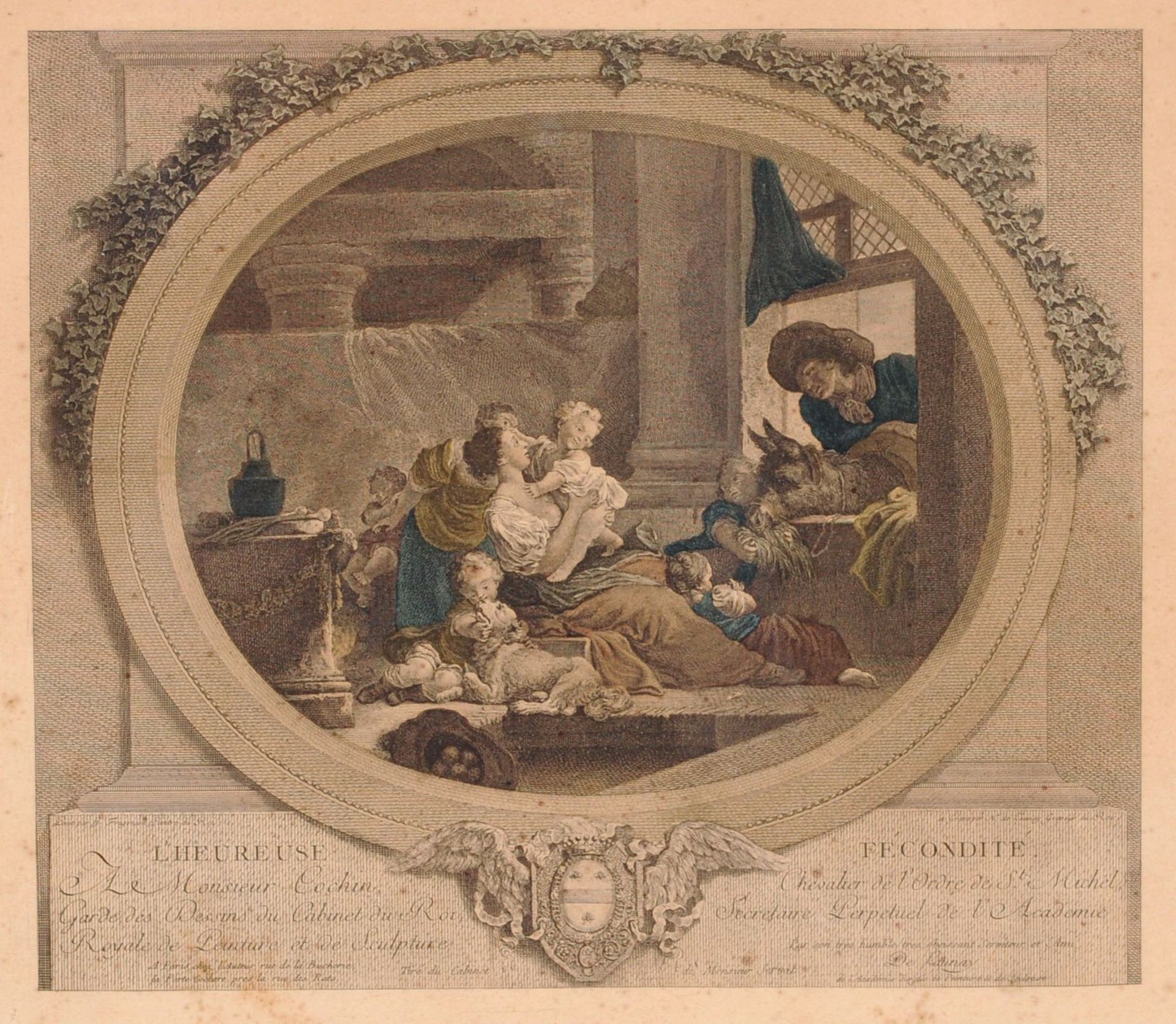 Nicolas de Launay (nach Fragonard) "L'heureuse Fécondité" / "Le Petit Predicateur". 2. H. 18. Jh. - Bild 2 aus 4